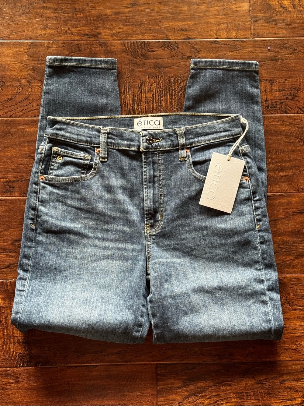 NWT Etica Giselle Mid Rise Skinny Chrome Dropside Jeans Size 27